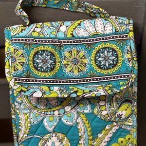 Vera Bradley Peacock Teal Lunchbox Retired Pattern Like NEW